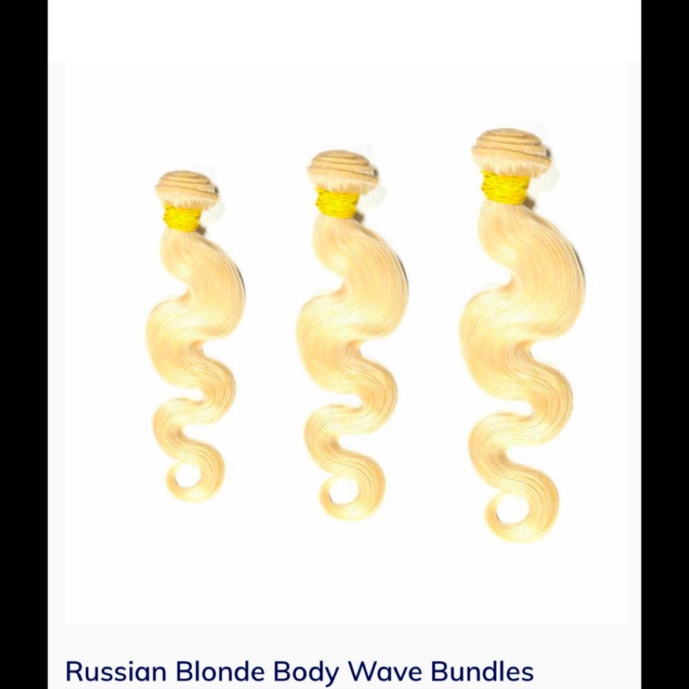 🛍👇🏽 Russian blonde body wave bundles,14”,16”18”